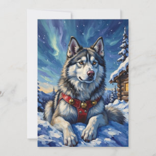 Alaskan Malamute Nordpol Winter Weihnachten