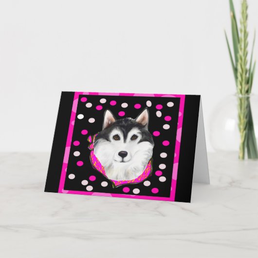 Alaskan Malamute Oaster Feiertagskarte (Vorderseite)