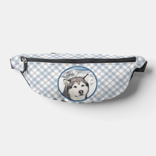 Alaskan Malamute Painting Mal Mally Sled Dog Art Bauchtasche