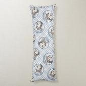 Alaskan Malamute Painting Mal Mally Sled Dog Art Seitenschläferkissen (Rückseite (Vertikal))