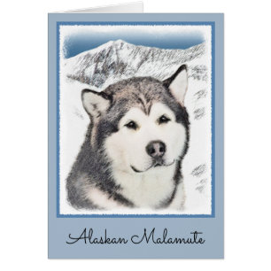 Alaskan Malamute Painting - Niedliche Original Dog