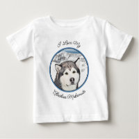 Alaskan Malamute Painting - Niedliche Original Dog