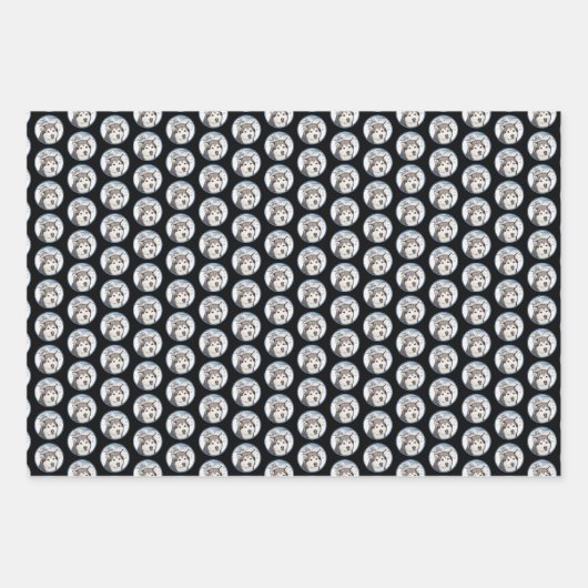 Alaskan Malamute Painting - Niedliche Original Dog Geschenkpapier Set (Vorderseite 3)