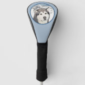 Alaskan Malamute Painting - Niedliche Original Dog Golf Headcover (Vorderseite)