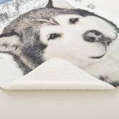 Alaskan Malamute Painting - Niedliche Original Dog Sherpadecke (3/4)