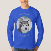 Alaskan Malamute Painting - Niedliche Original Dog T-Shirt (Vorderseite)