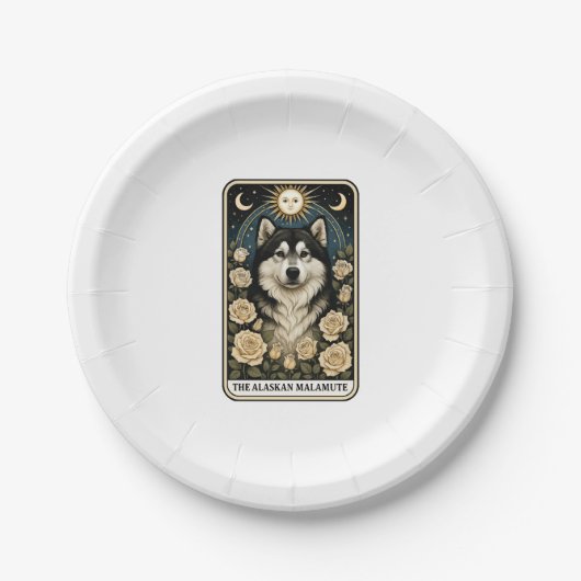 Alaskan Malamute Pappteller (Vorderseite)