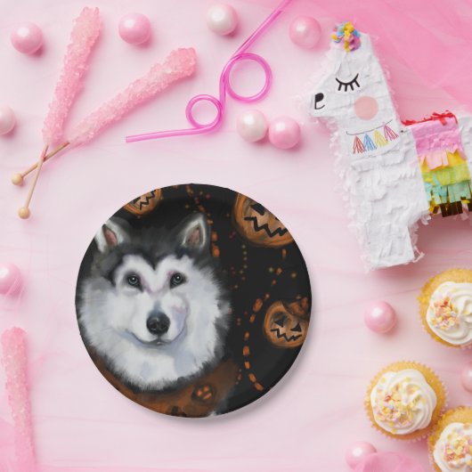 Alaskan Malamute Pappteller (Party)