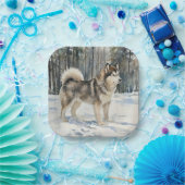 Alaskan Malamute Pappteller (Party)