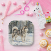 Alaskan Malamute Pappteller (Party)