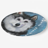 Alaskan Malamute Pappteller (Schrägansicht)