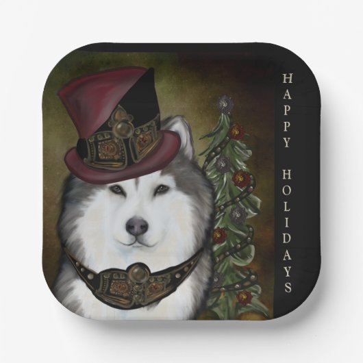Alaskan Malamute Pappteller (Vorderseite)