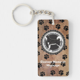 Alaskan Malamute Paws Hund Rasse Lover Individuell Schlüsselanhänger