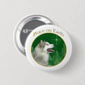 Alaskan Malamute Peace Button (Vorne & Hinten)