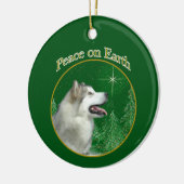 Alaskan Malamute Peace Keramik Ornament (Links)