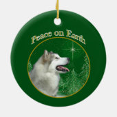 Alaskan Malamute Peace Keramik Ornament (Hinten)