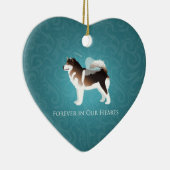 Alaskan Malamute Pet Loss Design Keramik Ornament (Rechts)