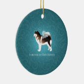 Alaskan Malamute Pet Loss Design Keramikornament (Rechts)