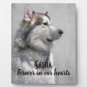 Alaskan Malamute Pet Loss Fotoplatte (Vorderseite)
