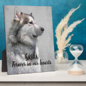 Alaskan Malamute Pet Loss Fotoplatte (Seite)