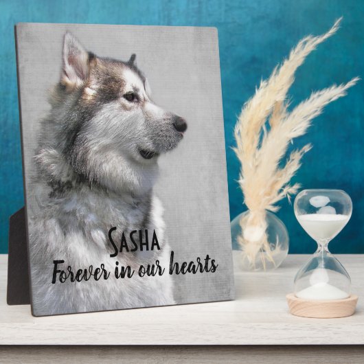 Alaskan Malamute Pet Loss Fotoplatte (Seite)