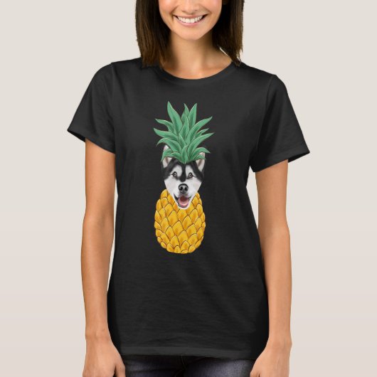 Alaskan Malamute Pineaple Dog T-Shirt (Vorderseite)