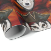 Alaskan Malamute Pirate Geschenkpapier (Rolleneckpunkt)