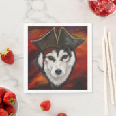 Alaskan Malamute Pirate Serviette (Beispiel)