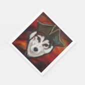 Alaskan Malamute Pirate Serviette (Ecke)