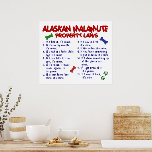 ALASKAN MALAMUTE PL2 POSTER (Küche)