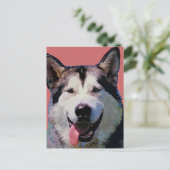 Alaskan Malamute Postcard Postkarte (Stehend Vorderseite)