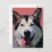 Alaskan Malamute Postcard Postkarte (Vorne/Hinten)