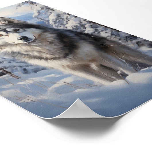 Alaskan Malamute Poster (Ecke)