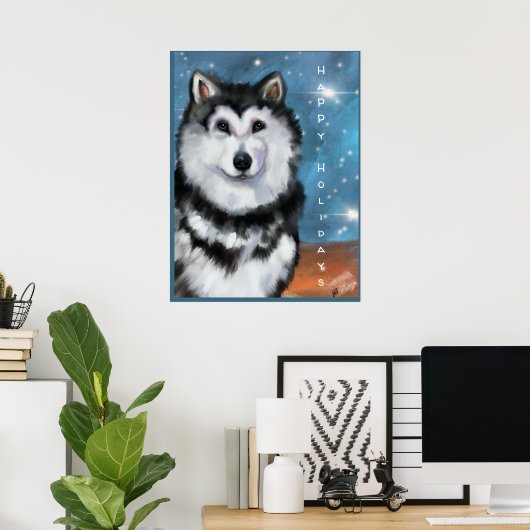 Alaskan Malamute Poster (Heimbüro)