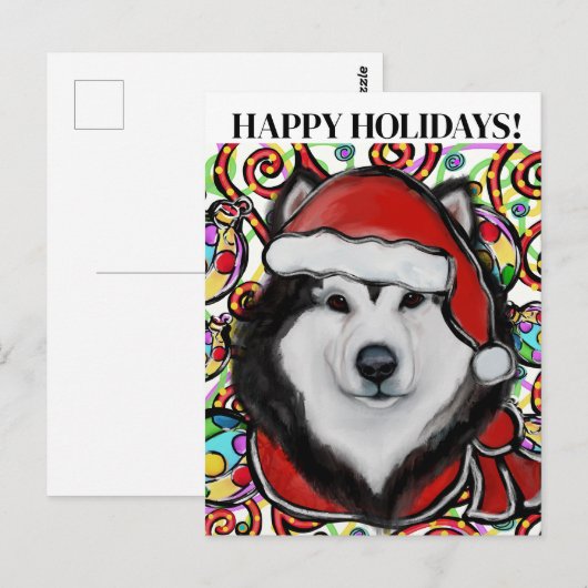 Alaskan Malamute Postkarte (Vorne/Hinten)