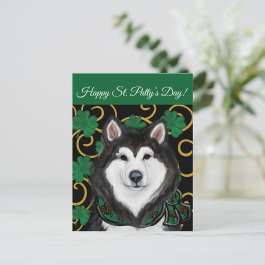 Alaskan Malamute Postkarte (Stehend Vorderseite)
