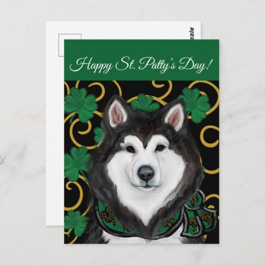 Alaskan Malamute Postkarte (Vorne/Hinten)