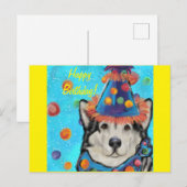 Alaskan Malamute Postkarte (Vorne/Hinten)