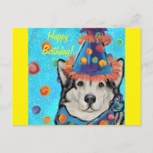 Alaskan Malamute Postkarte (Vorderseite)