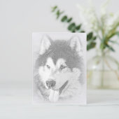Alaskan Malamute Postkarte (Stehend Vorderseite)