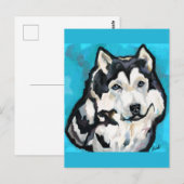 Alaskan Malamute Postkarte (Vorne/Hinten)