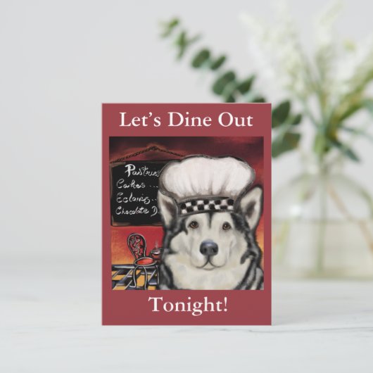 Alaskan Malamute Postkarte (Stehend Vorderseite)