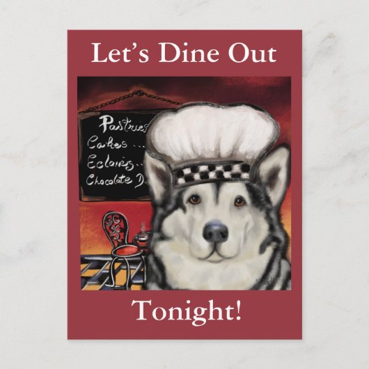 Alaskan Malamute Postkarte (Vorderseite)