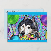Alaskan Malamute Postkarte (Vorne/Hinten)
