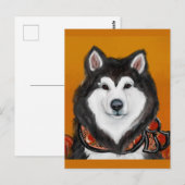 Alaskan Malamute Postkarte (Vorne/Hinten)