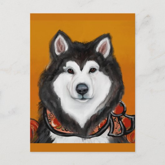 Alaskan Malamute Postkarte (Vorderseite)