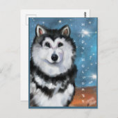 Alaskan Malamute Postkarte (Vorne/Hinten)