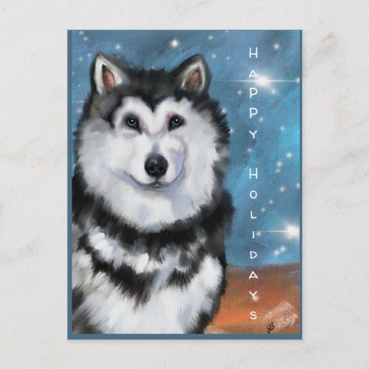 Alaskan Malamute Postkarte (Vorderseite)