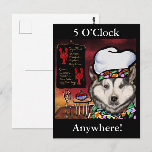 Alaskan Malamute Postkarte (Vorne/Hinten)