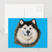 Alaskan Malamute Postkarte (Vorne/Hinten)